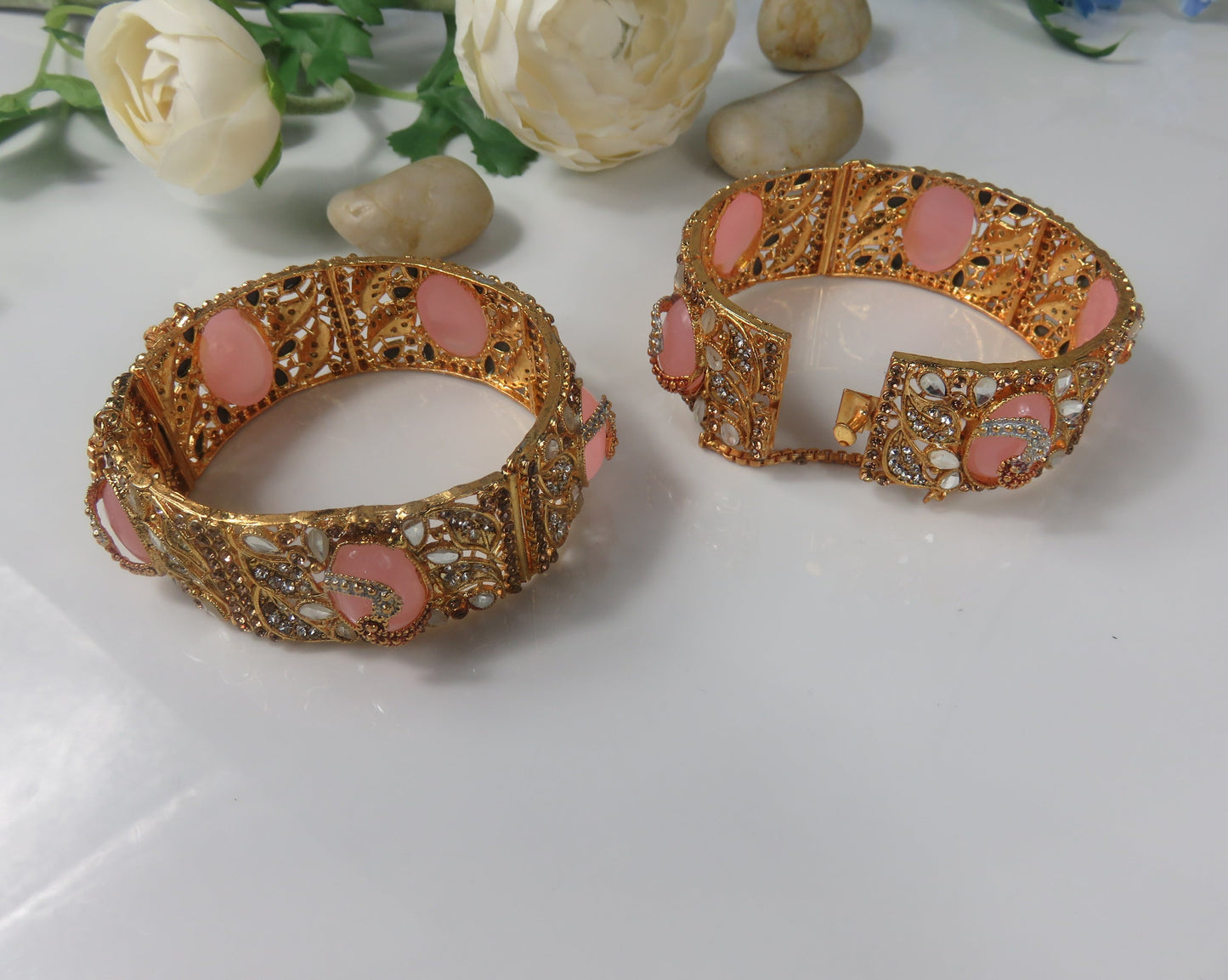 Egyptian Clip Bangles Pink