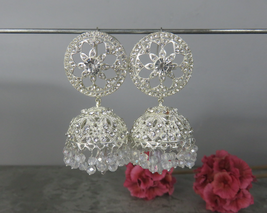 Silver Jhumka Earrings