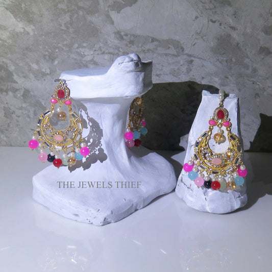Unique Tikka Earring Set